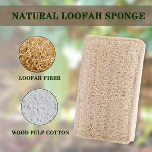 Esponjas de Cocina Biodegradables, Esponja para Platos Anti-Rayaduras, Super Absorbente, Esponjas de Luffa Naturales a Base de Plantas - Product Image 2