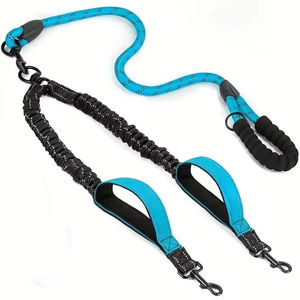 Guinzaglio per cani di lusso riflettente senza groviglio 360 girevole comodo ammortizzante <span class=keywords><strong>Bungee</strong></span> piombo a sgancio rapido durevole - Product Image 1