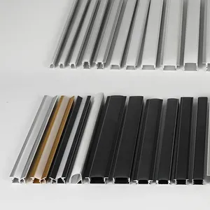 Custom 17*7mm Aluminium Profile for <strong>LED</strong> Strip Light <strong>Square</strong> Recessed <strong>LED</strong> Channel Surface Mounting Anodized White Black <strong>Diffuser</strong> - Product Image 1