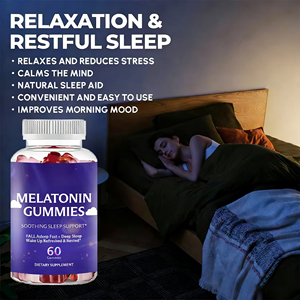 VitaHall <span class=keywords><strong>Caramelle</strong></span> Gommose Vegane Biologiche per il Sonno Senza Zucchero per Adulti Buon Sonno Profondo 5mg Melatonina - Product Image 3