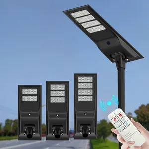 Luces de calle LED solares profesionales al aire libre 40W 60W 80W luces de carretera solares con sensor de movimiento