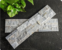 Carreaux muraux extérieurs en porcelaine grise 3D pour revêtement mural extérieur, pierres naturelles pour mur extérieur de maison