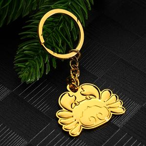 Llaveros Personalizados al por Mayor con Forma de Cangrejo 3D, Llavero de Metal de Aleación de Zinc con Grabado en Relieve para Regalos y Recuerdos - Product Image 1