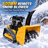 Souffleuse à neige sur chenilles robuste 800 mm pour déneigement routier municipal, télécommandée, machine hivernale