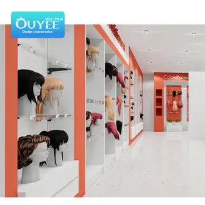 Acrylic Display Case Hair Display Furniture Decorative Shops Selling Wigs In irbil Beauty Display Shelf