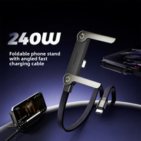 Câble de charge rapide USB/Type-C 240W, câble de données compatible avec les téléphones mobiles, les tablettes et les iPhones