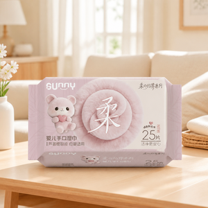 OEM ODM 25 <strong>Sheets</strong> Aloe Vera Baby Hand Mouth Wet Wipes Soft Barrier Series Mild Formula Suitable Mother Baby Fragrance Free Wipes - Product Image 5