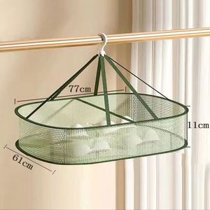 2 Layer Flat Drying Rack with a <b>Clothesline</b> Foldable Mesh Dry Rack for Clothes Socks Sweater Underwear - Product Image 5