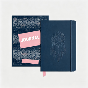 Carnet de notes en tissu de lin de qualité supérieure avec couverture gaufrée <span class=keywords><strong>attrape</strong></span>-rêves, 180 pages à ouverture plate, couverture rigide, fermeture élastique - Product Image 2