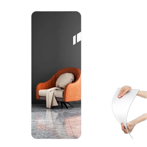 Miroir sur pied en gros, pleine longueur, à bords doux, sans cadre, mural ou à poser, pour chambre et salon, style moderne et minimaliste - Product Image 1