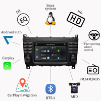 Lecteur DVD vidéo de voiture 2DIN 7 pouces Linux pour Benz Classe C W203 CLC 2004-2007 Autoradio stéréo Écran IPS 2000-2009 Écran