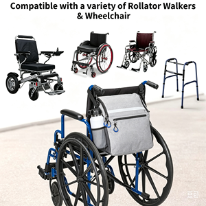 Lightweight Mobility Storage Bag for Walkers <b>Rollators</b> Chairs Easy Access Pockets Universal Fit Straps - Product Image 4
