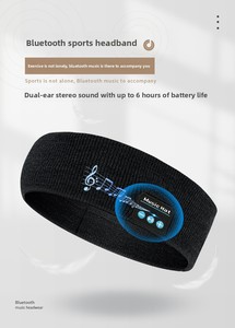 Bandeau audio <span class=keywords><strong>sans</strong></span> <span class=keywords><strong>fil</strong></span> <span class=keywords><strong>pour</strong></span> le sommeil et le sport, résistant à la transpiration, <span class=keywords><strong>pour</strong></span> le yoga, la course, le fitness, le sommeil et les voyages - Product Image 4