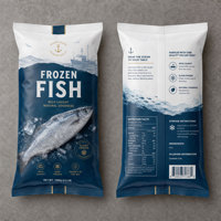 Bolsa de Embalaje para Congelación al Vacío de Grado Alimenticio con Sellado Trasero, Bolsa de Almacenamiento de Pescado y Camarones de Mylar con Impresión Digital Personalizada y Sellado Térmico