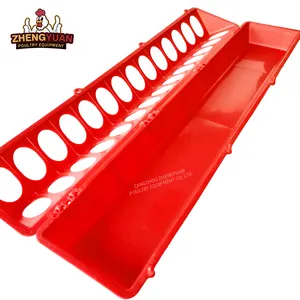 lengthen Livestock Poultry Feed Trough Plastic Chicken Feeder No Waste Spill Proof for Bird chick feed trough
