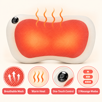 Coussin de massage intelligent Shiatsu de haute qualité avec chauffage infrarouge, coussin de massage électrique pour le cou, le dos et la taille