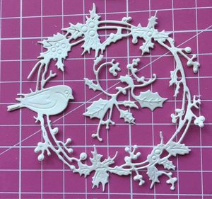 Troqueles de Metal para Manualidades con Forma de Corona de <span class=keywords><strong>Acebo</strong></span> para Tarjetas, Álbumes de Recortes, Manualidades con Papel, Tarjetas de Felicitación, Cumpleaños - Product Image 2