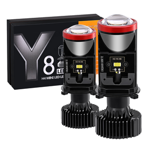 HAJENZ Nuevas Bombillas LED Y6 Y6D Mini H4 H7 Láser Súper Brillantes para Faros de Motocicleta, Lente de Proyector Bi-LED Canbus, Color 6000k - Product Image 1