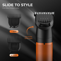 Tondeuse à cheveux magnétique PRITECH 6-en-1, kit de toilettage tout-en-un, corps en aluminium, étanche IPX6, rechargeable par type C, rasoir pour homme