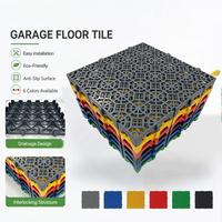 Dalles de sol de garage emboîtables, revêtement de sol en plastique écologique, antidérapant, imperméable, modulaire pour atelier de detailing automobile, salle de sport