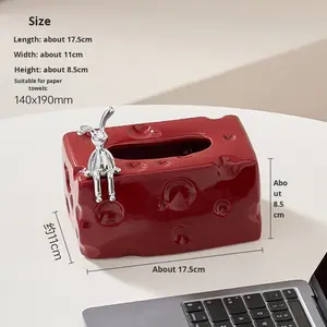 กล่องกระดาษเช็ดปากเซรามิกสุดสร้างสรรค์ดีไซน์ศิลปะน่ารักทันสมัยสำหรับสำนักงานและบ้านในครัว - Product Image 6