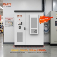 Sistema de Almacenamiento de Energía con Batería MATE LifePO4 BESS 215kWh 253kWh, Gabinete Exterior con Enfriamiento por Aire PCS de 100kW 125KW para Uso Comercial