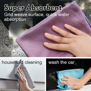 Serviette en microfibre à écailles de poisson, carrée, pour vitres, séchage rapide, douce, pour le nettoyage de la salle de <span class=keywords><strong>bain</strong></span>, de la cuisine, de la <span class=keywords><strong>maison</strong></span> et de l'intérieur de la voiture - Product Image 4