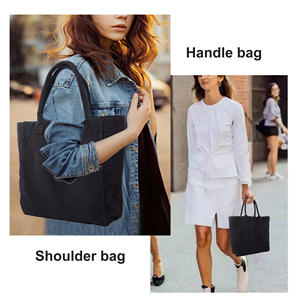 Gahumi Simple Design Couleur Naturelle 100% Coton Personnalisé Réutilisable Grande Capacité Sac Fourre-Tout en Toile - Product Image 6