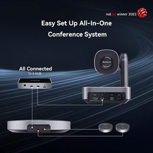 Cámara de conferencia Tenveo VLGroup All-in-One 4K PTZ con sistema de altavoz <span class=keywords><strong>Bluetooth</strong></span> con 2 micrófonos de expansión Zoom óptico 12X - Product Image 3