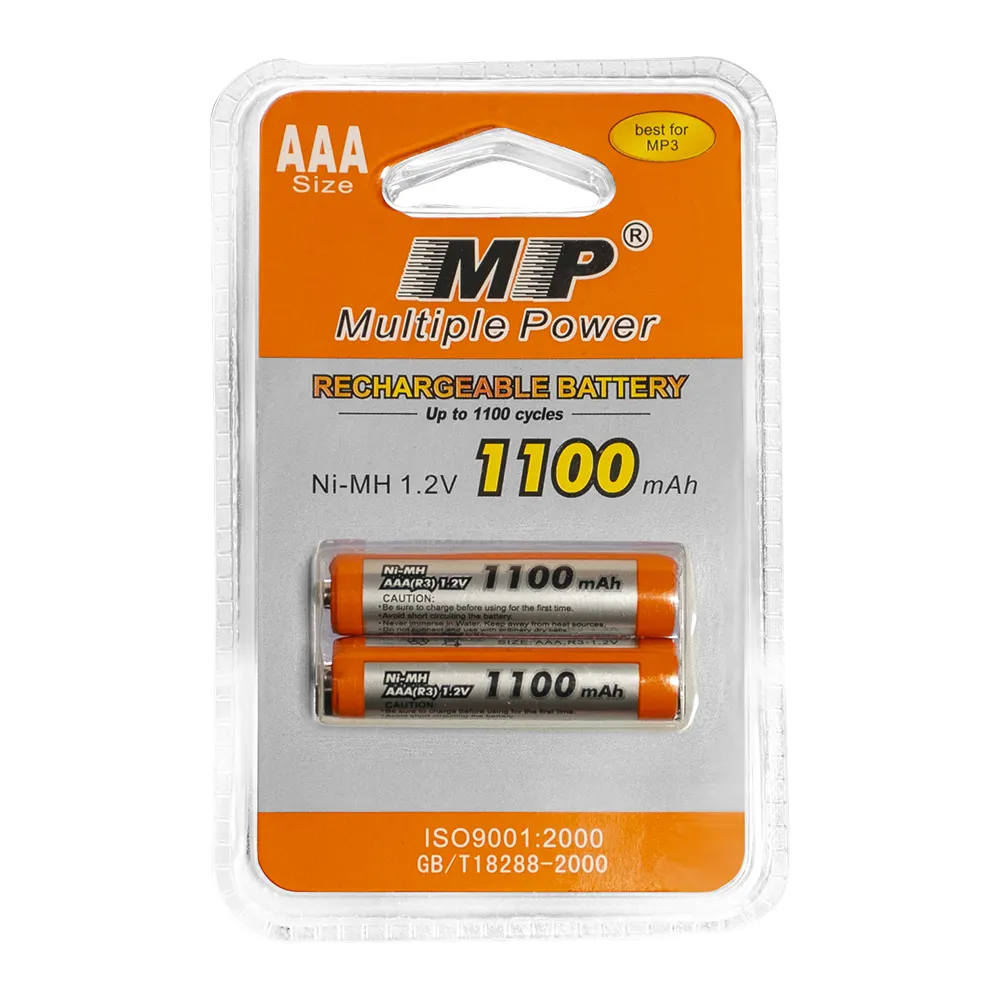 MP 100% baterai isi ulang 3A asli 1100mAh baterai isi ulang Ni-MH R03 1.2V