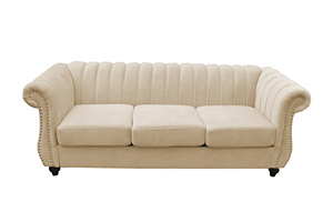 Canapé sectionnel trois places de style royal chinois contemporain en tissu velours, mobilier de luxe pour salon - Product Image 3