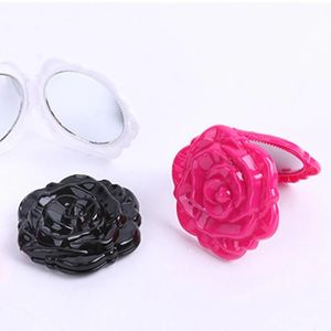 Hot Mini Flower <span class=keywords><strong>Pocket</strong></span> trang điểm gương giá rẻ gấp <span class=keywords><strong>Magnifying</strong></span> Vanity gương cô gái túi Rose Gold tùy chỉnh logo trang điểm gương - Product Image 3