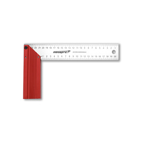 Équerre de charpentier professionnelle MEASPRO MS07SA2 200 mm, lame en acier inoxydable gravée, poignée en aluminium massif, outil métrique et impérial de qualité - Product Image 6