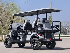 Vehículo Eléctrico de Golf de 6 Plazas con Chasis Robusto, Certificado CE, Autonomía de 70-90 km, Neumáticos Todoterreno, Vehículo de Patrulla para Parques Forestales y Calles - Product Image 2