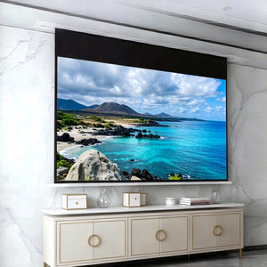 Pantalla de Techo Empotrada Oculta de 120 Pulgadas 16:9, Fibra de Vidrio Blanca, para Soluciones de Cine en Casa en Espacios Amplios, Pantallas para Proyector - Product Image 1