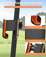 Support de téléphone portable pour voiturette de golf, réglable en angle, rotation à 360°, fixation magnétique puissante en plastique flexible pour 17 Pro Max, installation facile