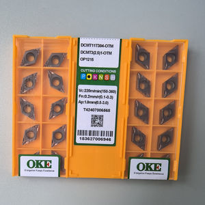 Inserto de Carburo Original de Marca DCMT11T304-OTM OP1215 con Recubrimiento TIAIN, Herramienta de Torneado Externo Cuadrada para Torno CNC, Acero, Aleación Dura, OEM - Product Image 5