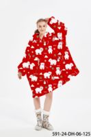 Usine En Gros Surdimensionné De Noël Portable Couverture À Capuche Pour Adultes Taille Unique Tous Les Adultes Sherpa Sweat Couverture