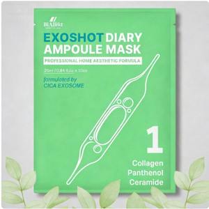 Mascarilla Facial Coreana de Hidrogel EXOSHOT Diary Ampoule NO.1 con Colágeno, Pantenol, Ceramida, Antienvejecimiento, Cuidado de los Poros, Calmante, Iluminadora, Niacinamida - Product Image 2