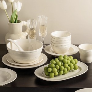 Assiette <span class=keywords><strong>en</strong></span> <span class=keywords><strong>porcelaine</strong></span> élégante pour steak, pâtes, <span class=keywords><strong>petit</strong></span>-déjeuner, dessert, vaisselle de table pour la maison et l'hôtel, ensemble de vaisselle blanche, <span class=keywords><strong>service</strong></span> sûr et sécurisé - Product Image 4