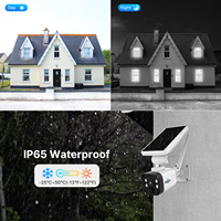 Kit de Cámara de Seguridad Inalámbrica para Exteriores Hiseeu 4MP con Paneles Solares, Visión Nocturna, Detección de Movimiento Wifi, H.265, Micro USB DC 5V/1A