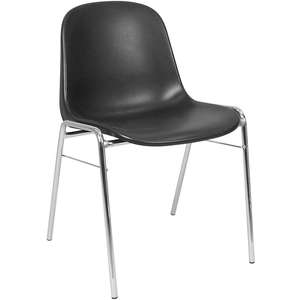 12er-Set Formschalenstühle Mit Verchromten Gestell, Stapelbar, LxTxH 495x520x770mm - Product Image 3