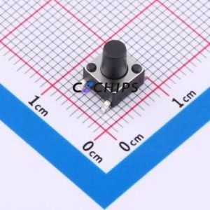 K2-1102SP-I4SC-04 Tactile Switch SMD-4P,6x6mm Switch Single Pole Single Throw Round Button 2.5N Vertical Mount - Product Image 1
