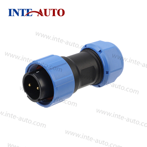 Serie SP21 Conectores impermeables IP68 de <span class=keywords><strong>2</strong></span> pines con contactos de latón Enchufe de soldadura de alimentación de <span class=keywords><strong>audio</strong></span> y video circular Enchufe corto - Product Image 4