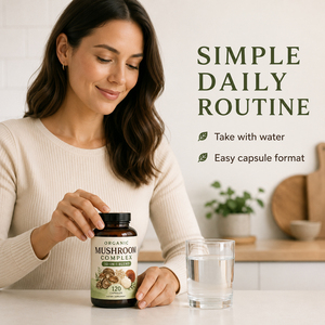 Capsules d'extrait de champignons Reishi et Crinière de lion biologiques, très demandées, pour l'immunité et le cerveau, compléments pour adultes, sans gluten, végétaliens, faibles en sucre - Product Image 3