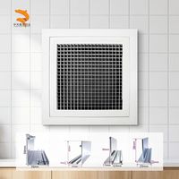 Grille de retour d'air HVAC à motif alvéolé uniforme en alliage d'aluminium de haute qualité, excellente résistance à l'humidité et aux gouttes pour une utilisation optimale