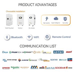 Africain de bonne qualité 10kwh lifepo4 BMS lithium fer phosphate batterie solaire 15kwh 51.2v lithium lifepo4 powerwall - Product Image 3