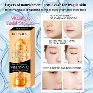 Rooshun แคปซูลใบหน้าวิตามินซีเซรั่มกำจัดจุดด่างดำแคปซูลใบหน้า - Product Image 3