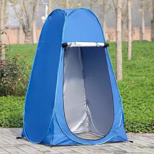 Carpa de ducha exterior azul 210D, cubierta impermeable portátil para baño, para camping y uso doméstico - Product Image 1