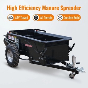 Remorques ATV à traction de tracteur, épandeur de fumier avec boîte de vitesses, épandeurs d'engrais organique, épandeur de fumier - Product Image 1